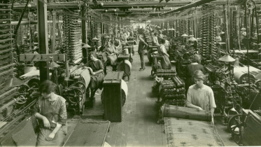 Workers in Kidderminster carpet factory