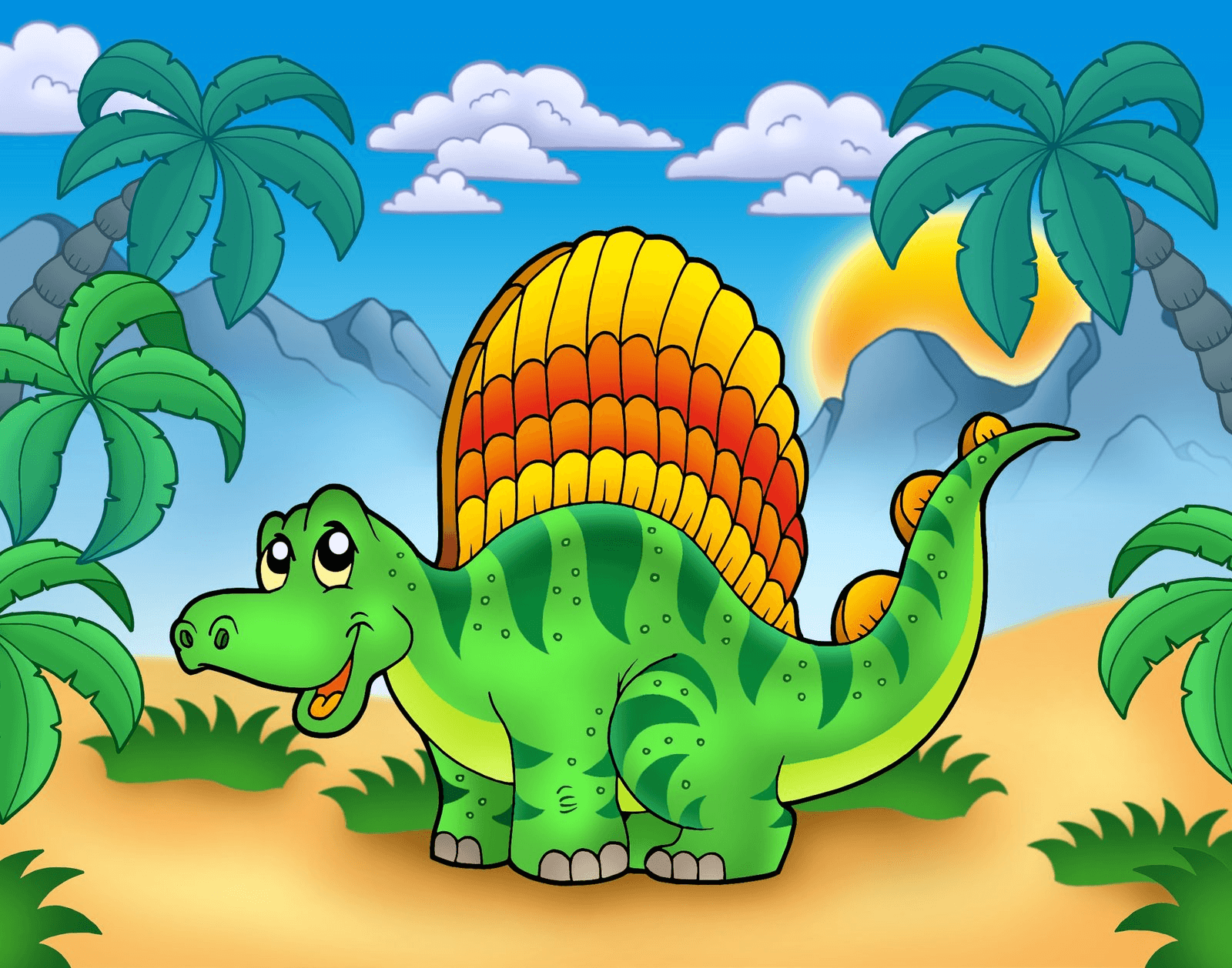 Colourful dinosaur