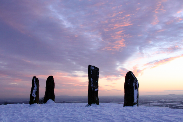 $ ancient stones atop Clent Hills hagley