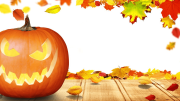 spooktakular Halloween Trick or treat big pumpkin with scary face