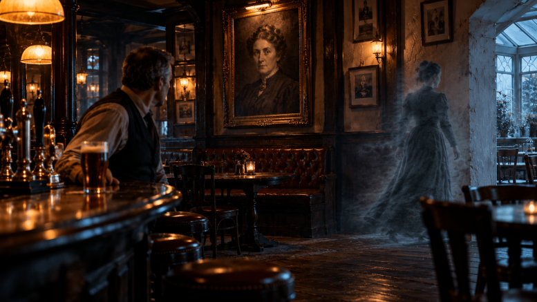 A GHOST WALKING THROUGH A WALL