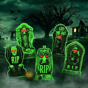 spooky tombstones